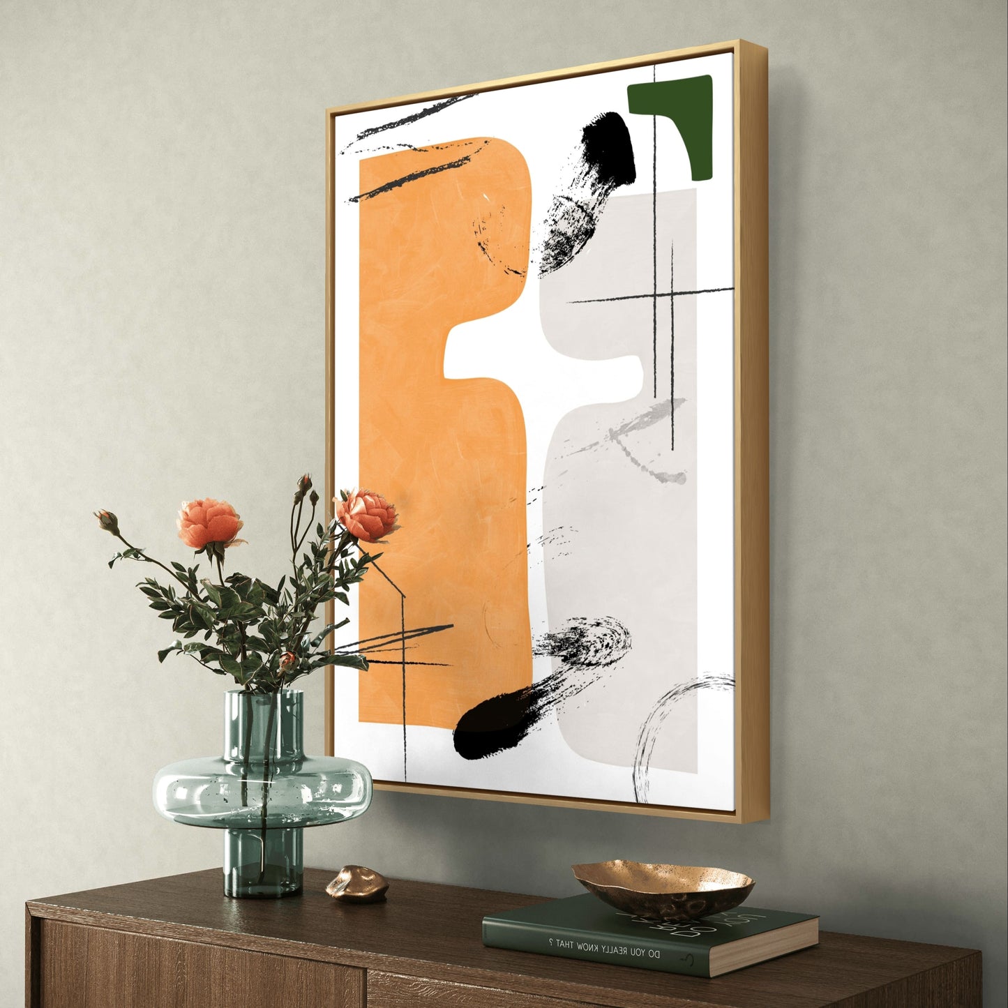 Affiche murale intitulée 'HARMONY' : Fusion artistique de formes abstraites et de nuances harmonieuses. Tons vibrants et doux pour une ambiance relaxante. Parfait pour une décoration intérieure élégante.