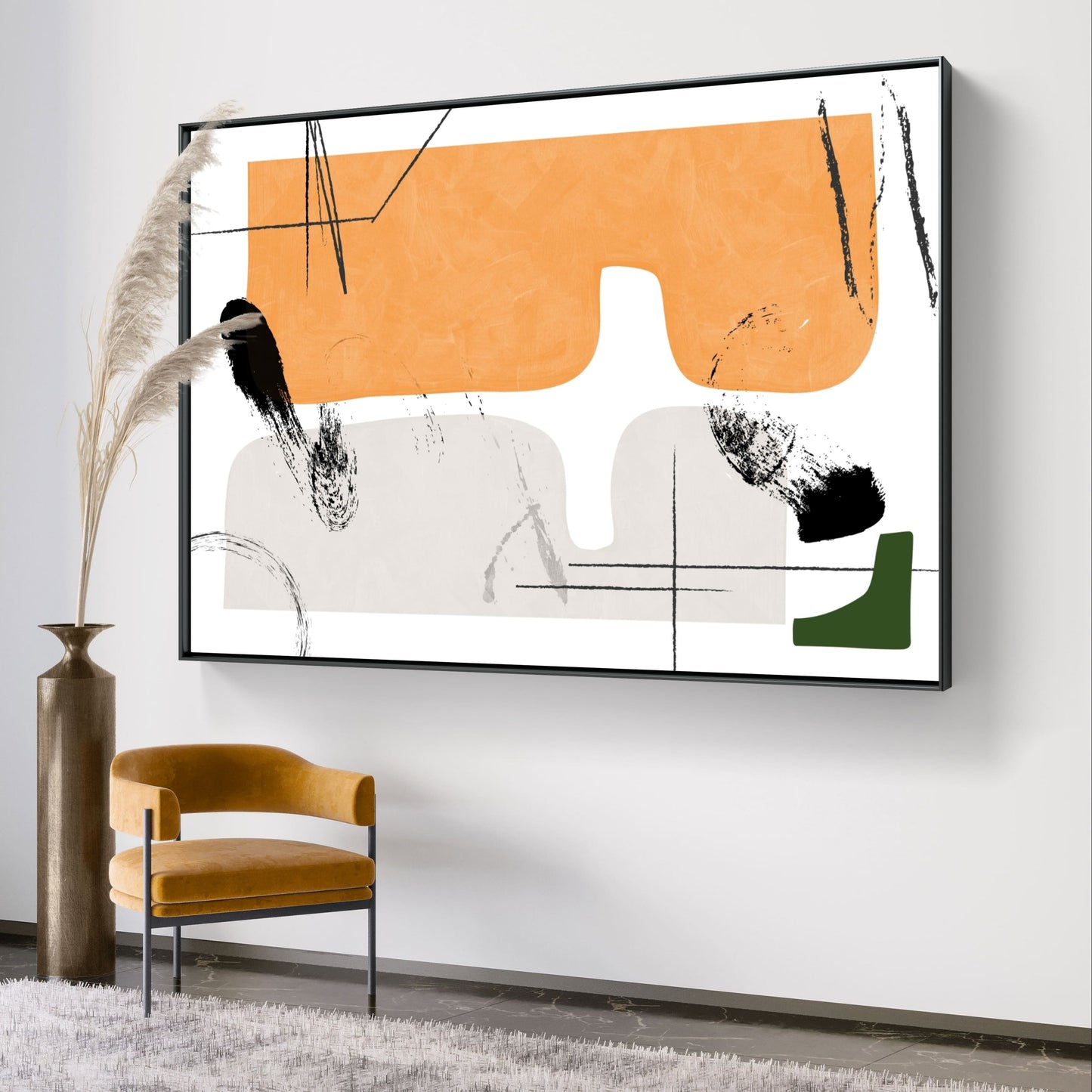 Affiche murale moderne 'HARMONY' - Fusion artistique, tons harmonieux. Élégance captivante pour votre décoration intérieure