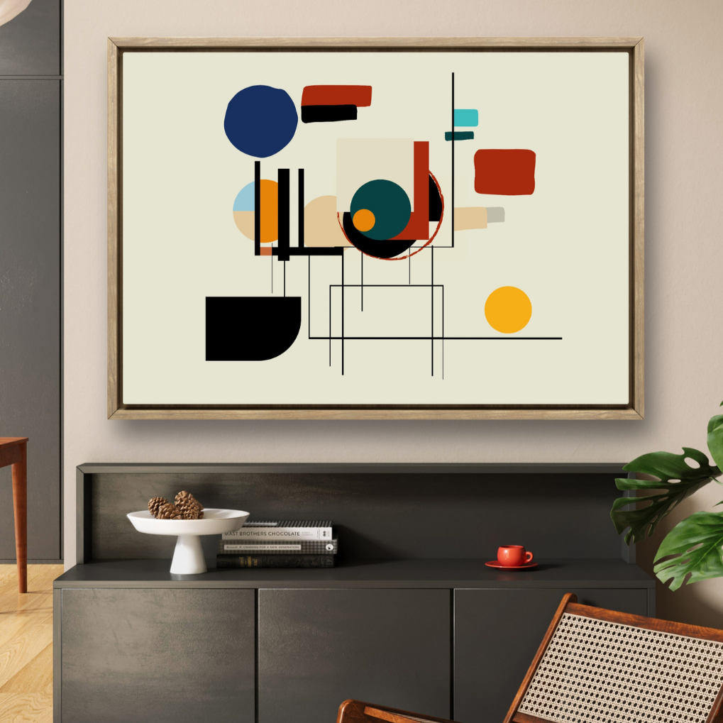 Ajoutez une touche d'élégance artistique à votre intérieur avec cette création unique. Inspirée du mouvement Bauhaus, cette affiche allie style moderne et sophistication intemporelle. Disponible exclusivement chez ART HOMY. Transformez votre mur en une œuvre d'art captivante