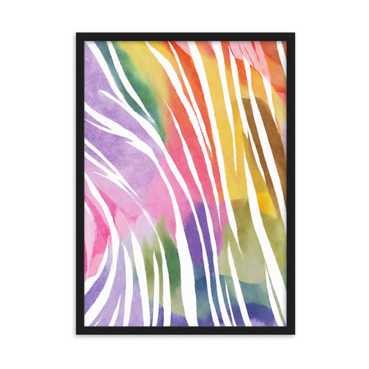 AURORA | Affiche murale pastel avec cadre bois